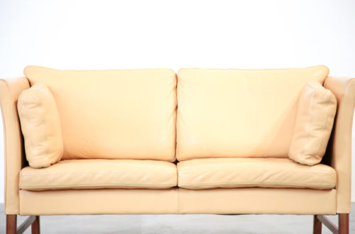 Banquette danoise en cuir deux places00023