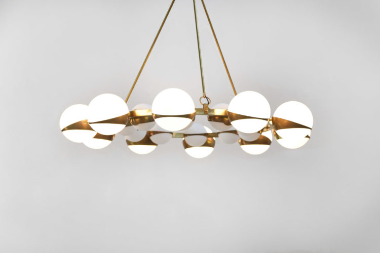 Grand lustre italien Stilnovo chandelier italian design21