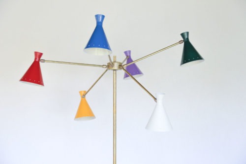 Lampadaire italien 6 branche style gino sarfatti19