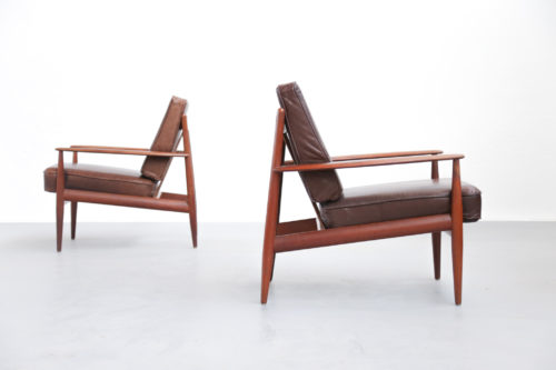 Danish Lounge Chairs by Grete Jalk leather scandinavian