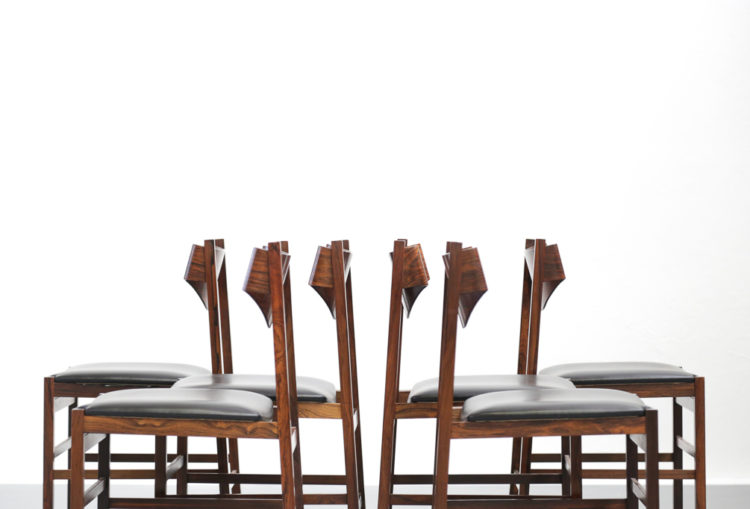 Set de 6 chaises gianfranco frattini design itaien chair 1960