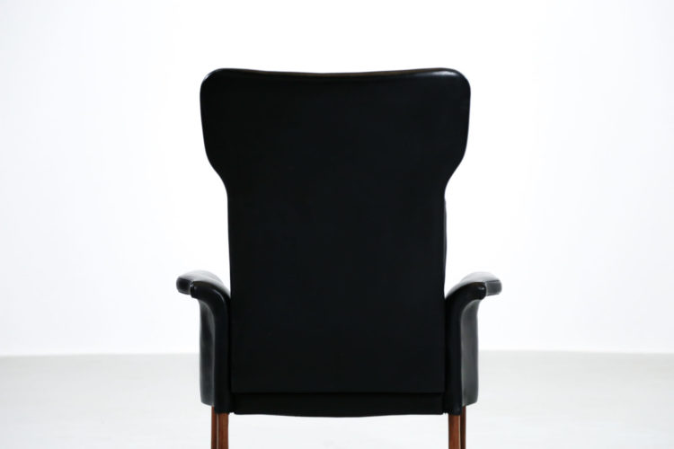 Fauteuil danois en cuir des années 60 palissandre29