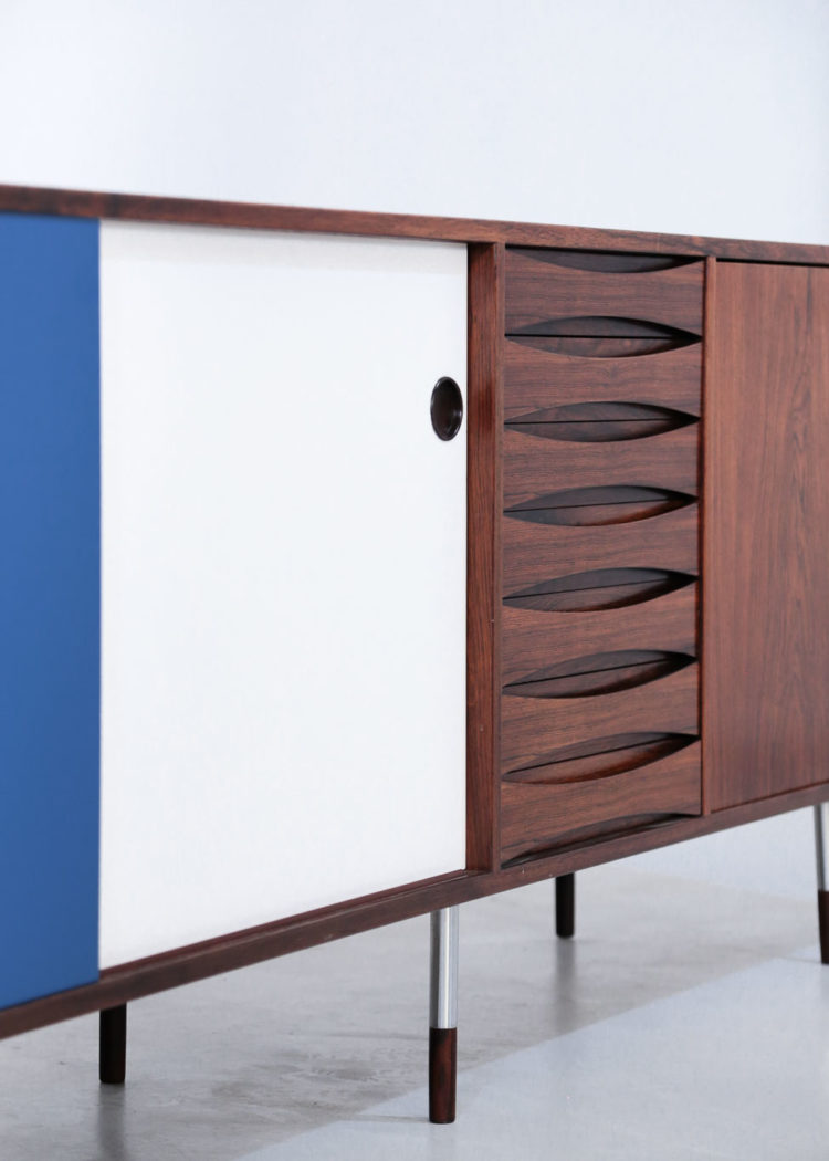 Grande enfilade Arne vodder danoise scandinave palissandre de rio sibast 18