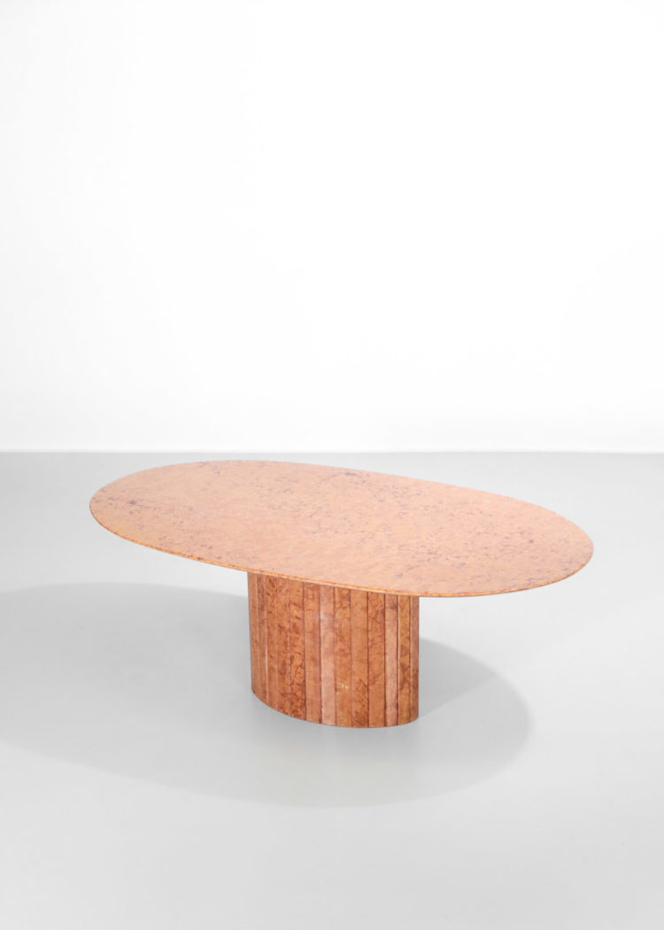 table à manger en marbre rouge de veronne design vintage 31