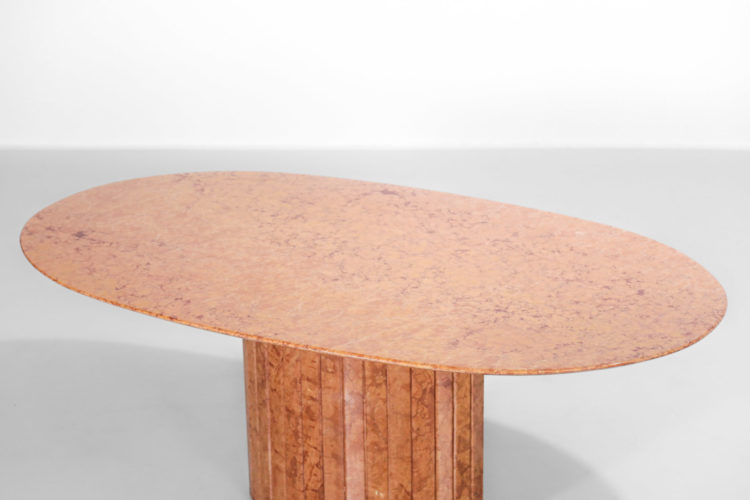 table à manger en marbre rouge de veronne design vintage 31