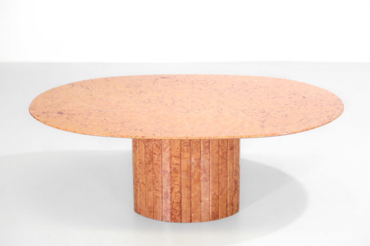table à manger en marbre rouge de veronne design vintage 31