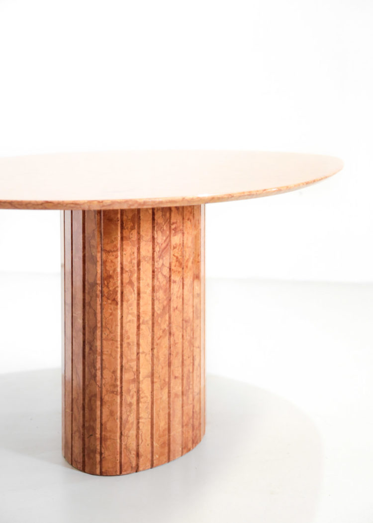 table à manger en marbre rouge de veronne design vintage 31