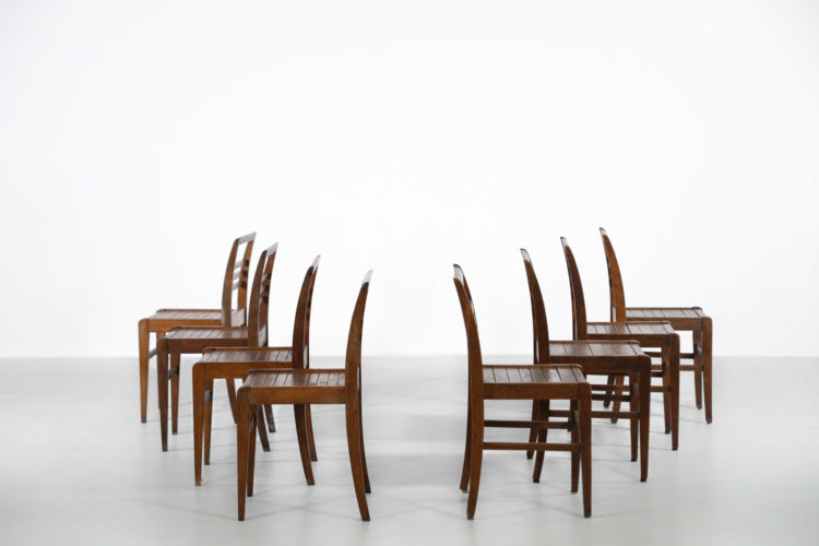 8 chaises reconstruction rené gabriel vintage alain richard gascoin 1