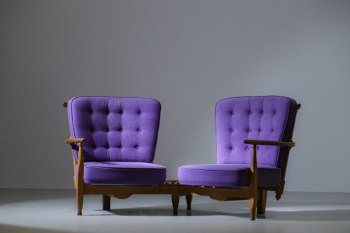 Banquette violette Guillerme et chambron 2 places23