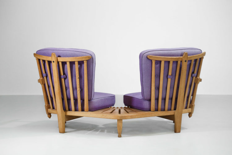 Banquette violette Guillerme et chambron 2 places23