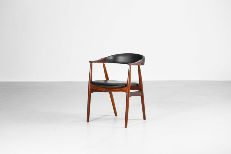 fauteuil de bureau vintage danois scandinave teck 23