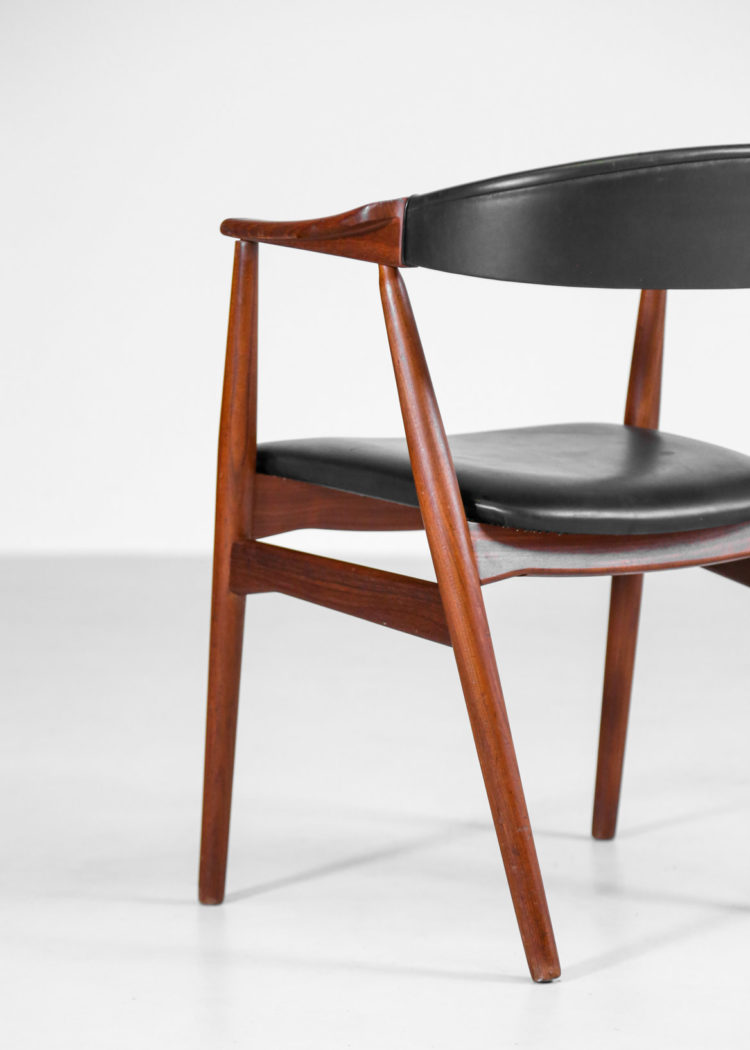 fauteuil de bureau vintage danois scandinave teck 27