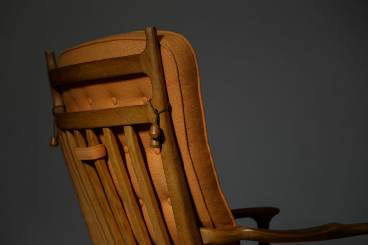 fauteuil guillerme et chambron orange années 60 22