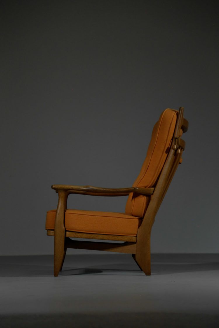 fauteuil guillerme et chambron orange années 60 22