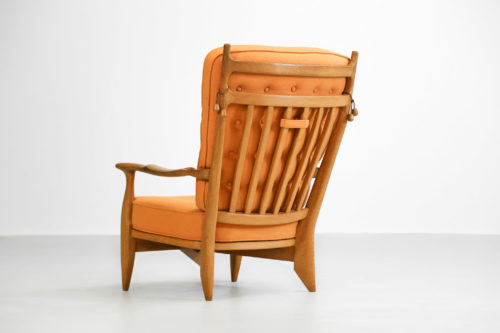 fauteuil guillerme et chambron orange années 60 22