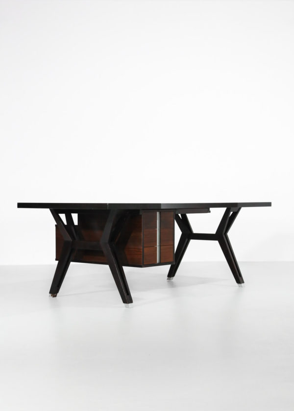 Fauteuil de bureau italien du milieu du XXe siècle attribué à Ico Parisi pour MIM Roma, Italie, années 1980 - France