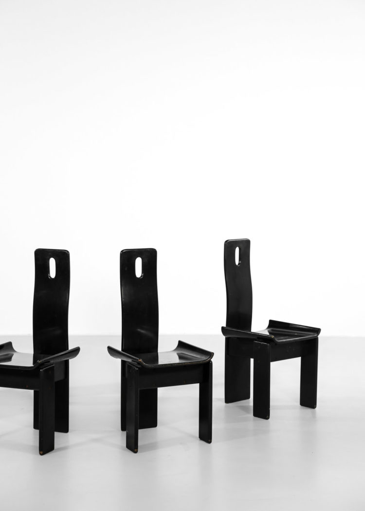 4 chaises vico magistretti gholem vintage design 23