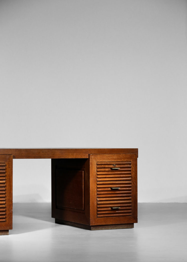 Bureau Moderniste charles Dudouyt chene massif art deco 28