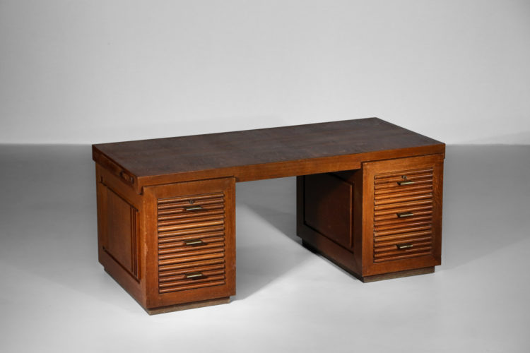 Bureau Moderniste charles Dudouyt chene massif art deco 28