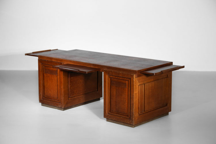 Bureau Moderniste charles Dudouyt chene massif art deco 28