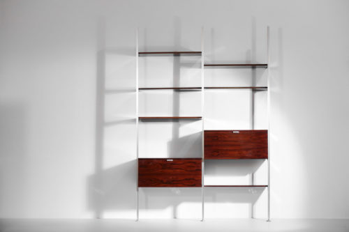 George Nelson Wall Unit or Bookcase in Rosewood for Mobilier International