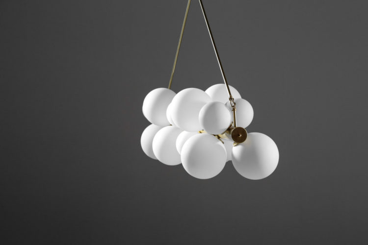 lustre moderne nuage laiton et opaline6