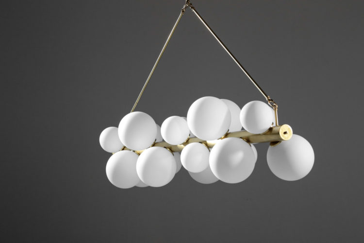 lustre moderne nuage laiton et opaline6