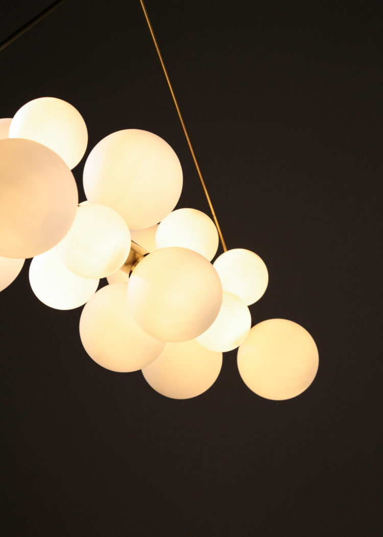 lustre moderne nuage laiton et opaline6