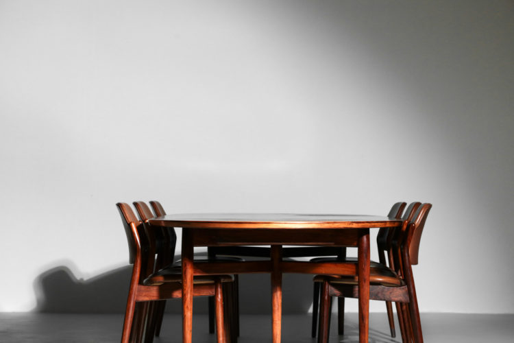 table et chaises arne vodder danoise scandinave palissandre de rio 32