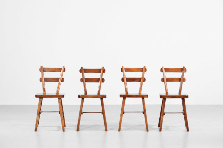 4 chaises rustique design francais atelier marolles ebeniste francais