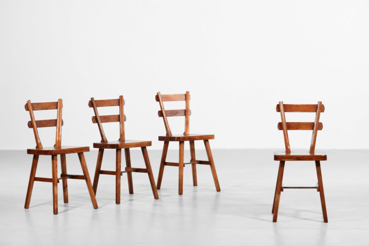 4 chaises rustique design francais atelier marolles ebeniste francais