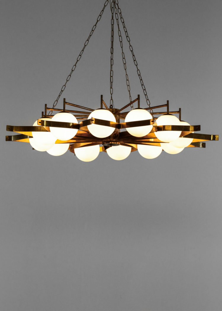 Lustre gio ponti design italien vintage opaline 53