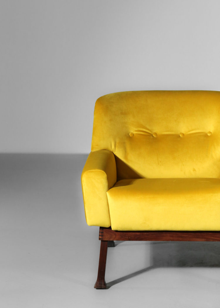 paire de fauteuil italien jaune hisa vintagne design