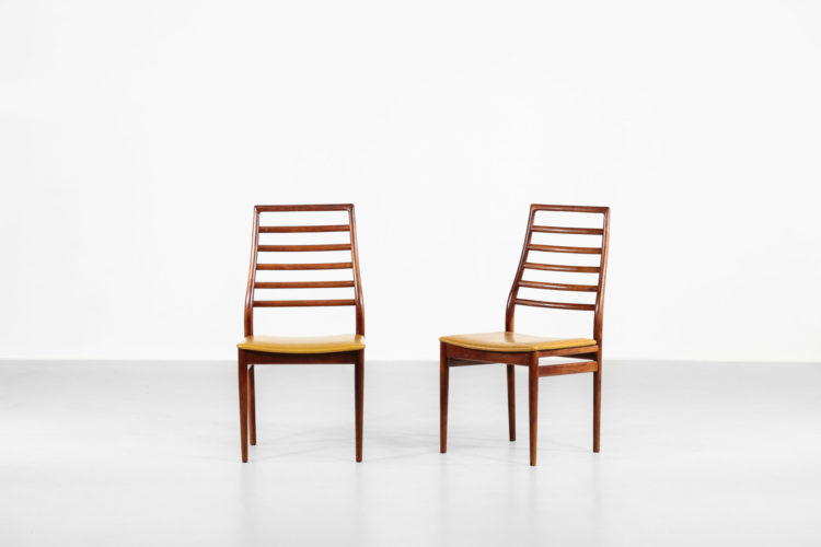 Suite de 6 chaises danoises scandinave en teck vintage design