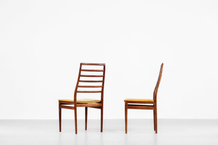 Suite de 6 chaises danoises scandinave en teck vintage design