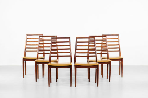 Suite de 6 chaises danoises scandinave en teck vintage design31