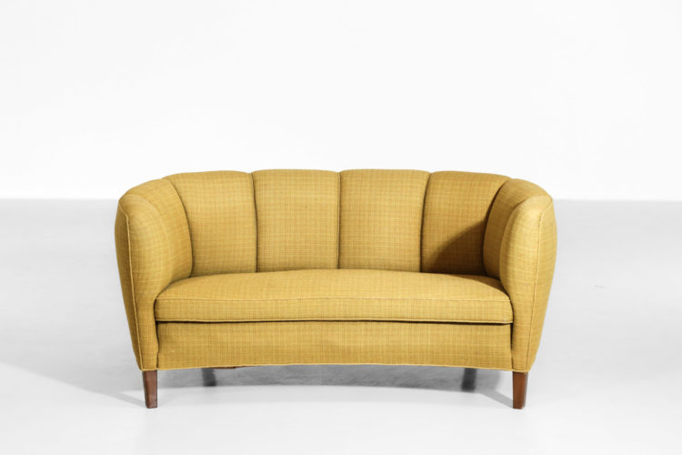 banana sofa banquette jaune années 60