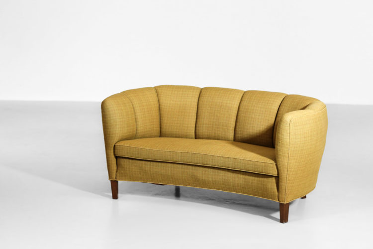 banana sofa banquette jaune années 60