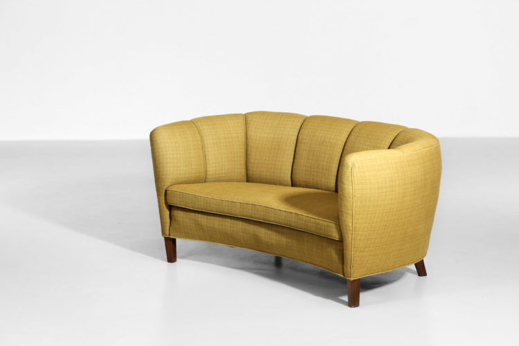 banana sofa banquette jaune années 60