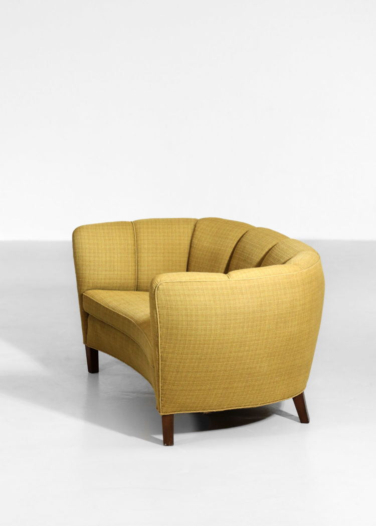 banana sofa banquette jaune années 60