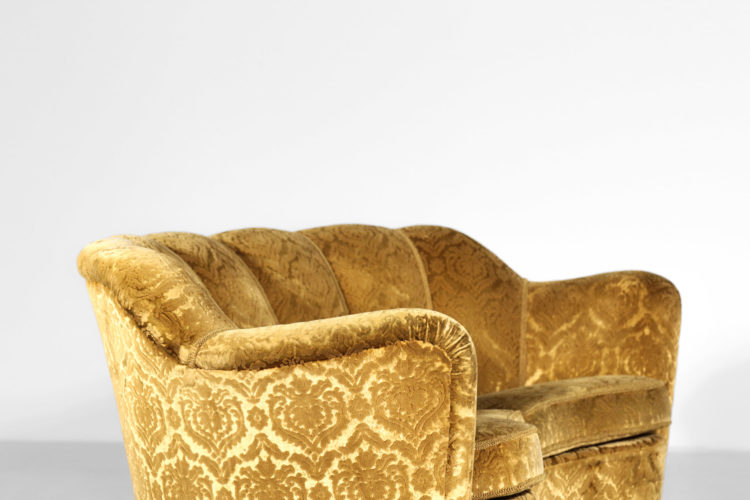 banana sofa des années 60 velour vintage design