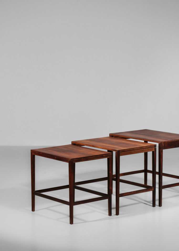 Tables Gigognes scandinave en palissandre de rio nordic design