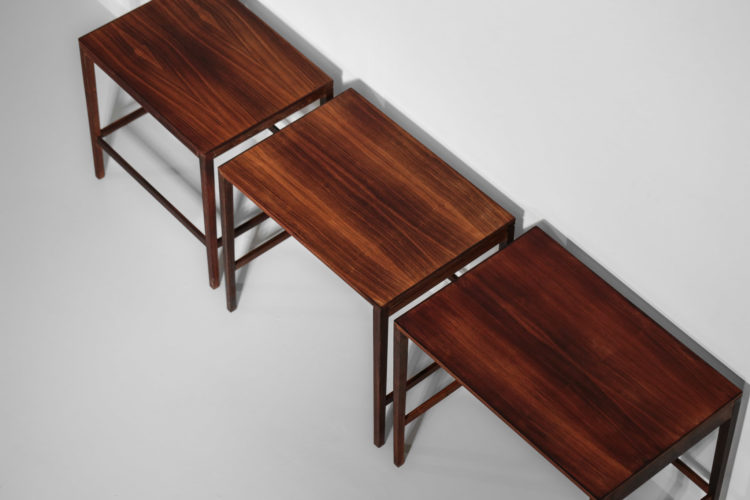 Tables Gigognes scandinave en palissandre de rio nordic design