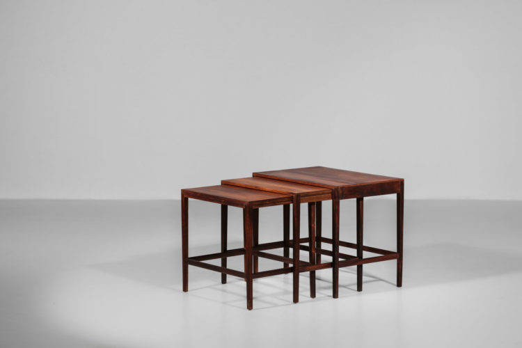 Tables Gigognes scandinave en palissandre de rio nordic design