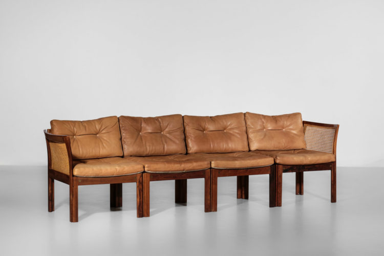 banquette illum wikkelso sofa danois scandinave palissandre de rio cuir17
