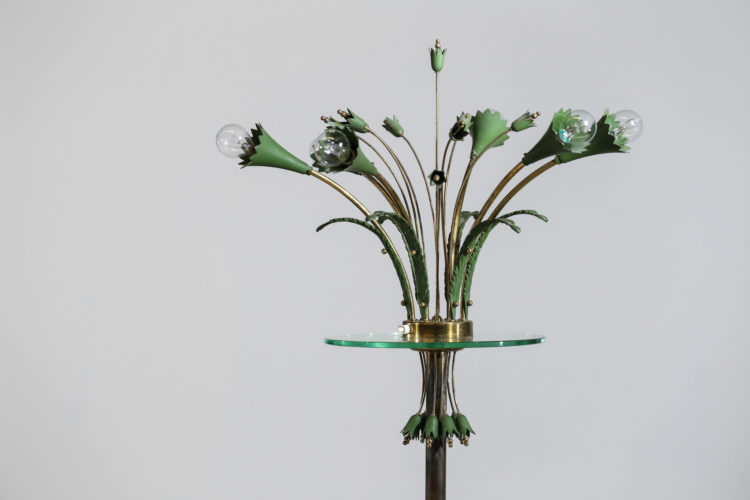 lampadaire italien des années 60 verre laiton gio ponti 2