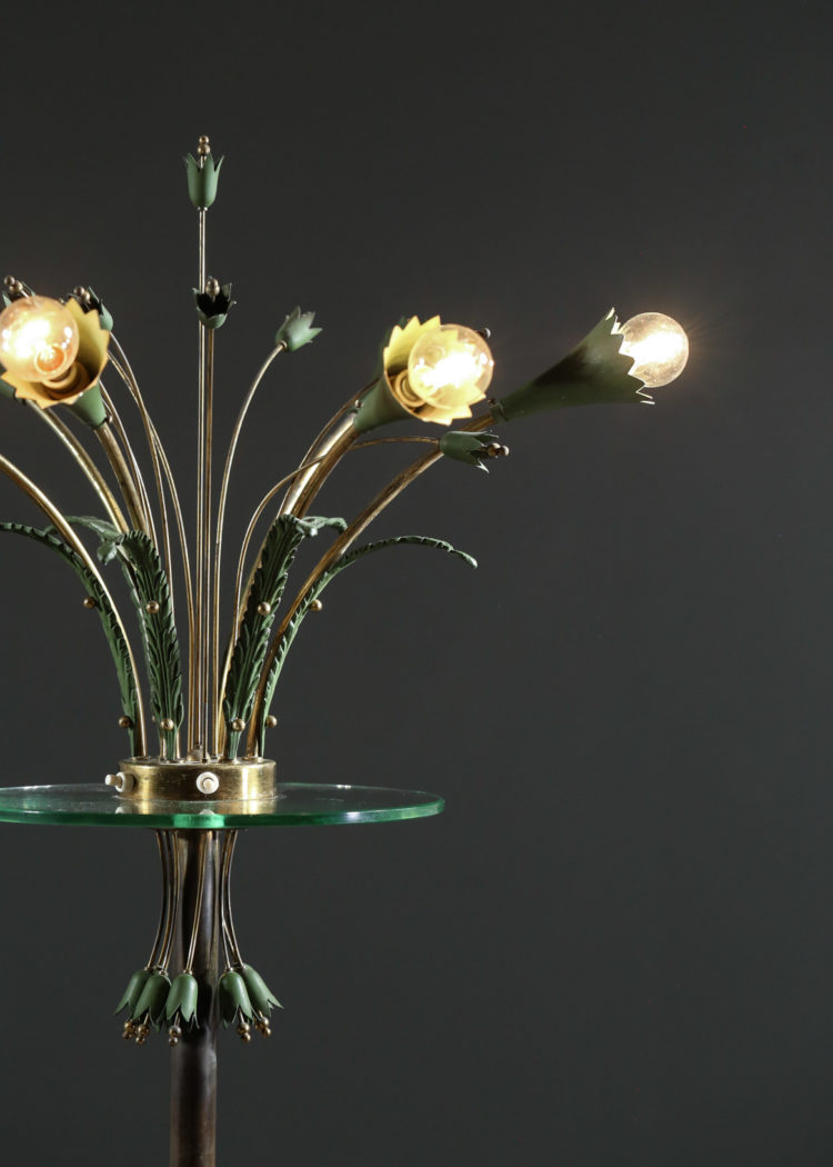 lampadaire italien des années 60 verre laiton gio ponti 2