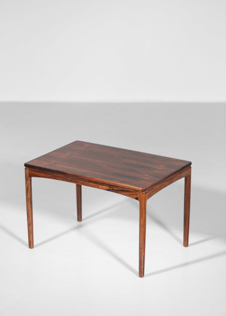 petite table basse danoise scandinave années 60 edmund jorgensen palissandre