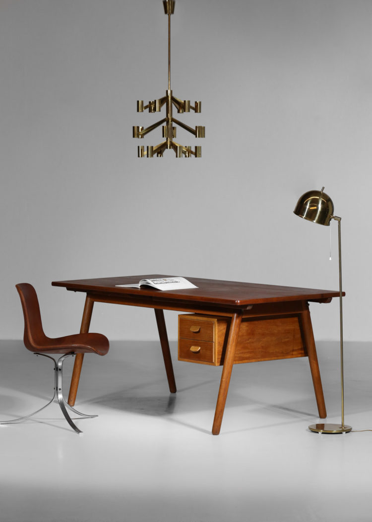 bureau poul volther danois scandinave teck et chene hans wegner