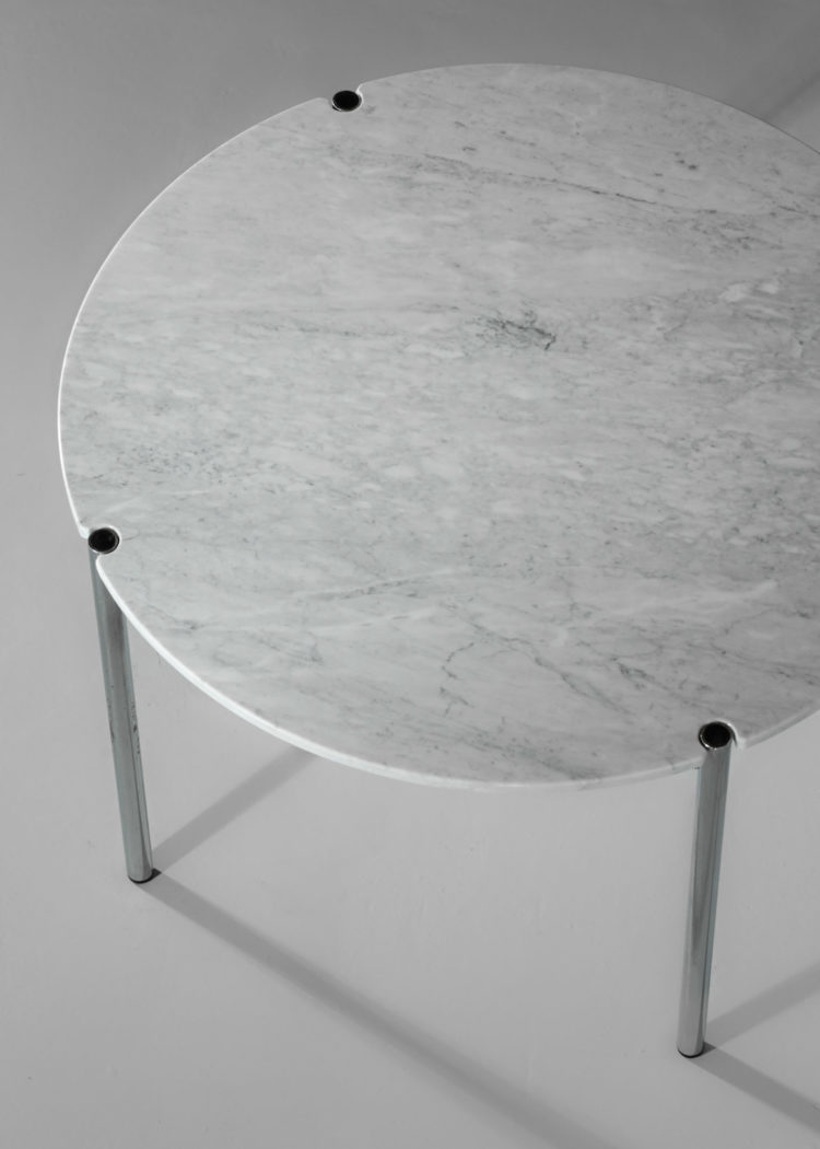 table à manger USM haller marbre de carrare vintage design